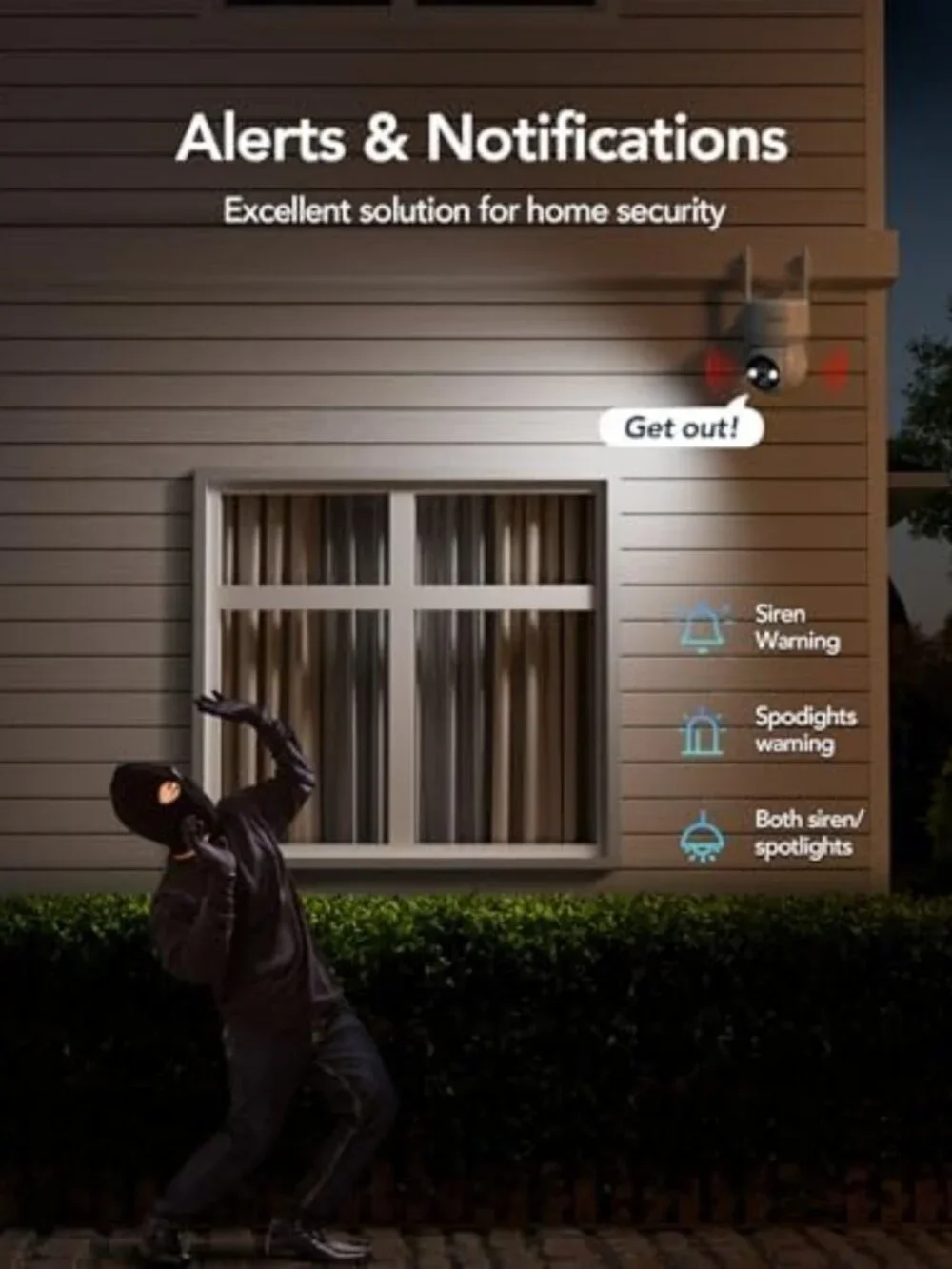 2-Pack Solar Security Cameras with 2.4G WiFi & Color Night Vision - Outdoor